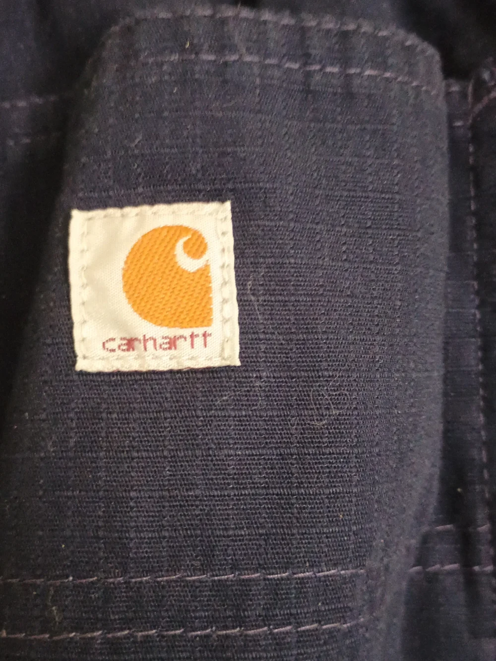 EUC Carhartt C54108 Men’s XL Blue Ripstop Cargo Work Pants Utility Elastic Waist